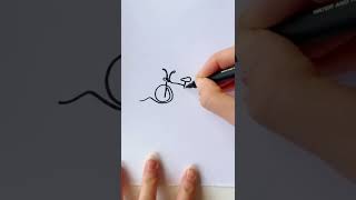 How to draw a simple one line bike (my chaotic drawing tutorials continued…)
