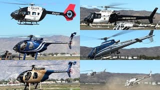 Law Enforcement Helicopters Depart
