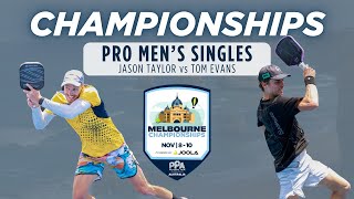 Jason Taylor v Tom Evans | Men's Singles Final | Melbourne Championships