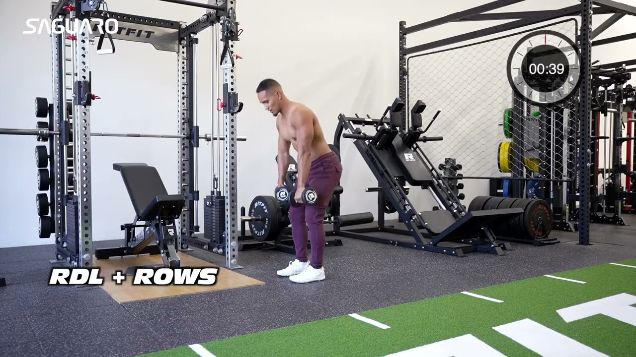 4-Minute Full Body Dumbbell Workout | Saguaro