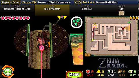 Legend of Zelda Spirit Tracks Walkthrough 05 (3/3) "Tower of Spirits (3): Ocean Rail Map"