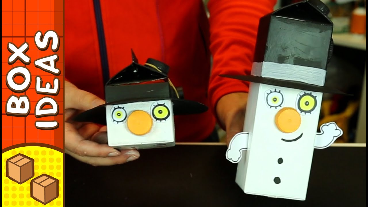 cardboard snowman gift wrap