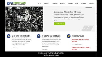 Welcome to VATDirective.com - The EU VAT Directive Information Service