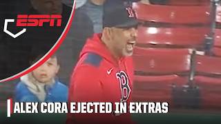 Alex Cora Ejected In Extra Innings Espn Mlb