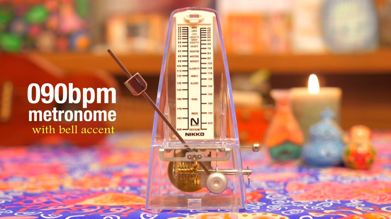 メトロノーム練習用テンポ90（ベル音入り）metronome 90bpm with bell