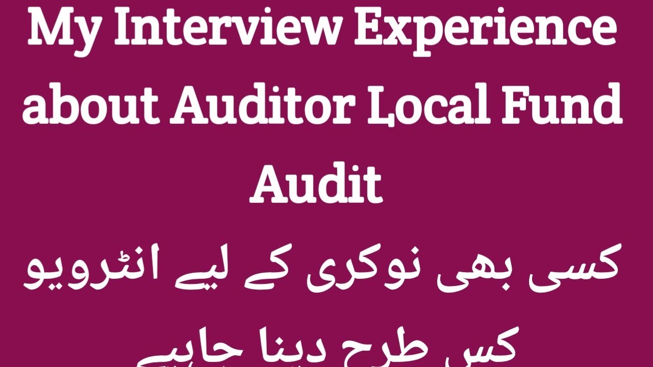 My Interview Experience about Auditor 