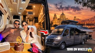 Kolkata First Caravan Ride Experience || Celebrated Birthday Inside a Luxury Caravan & City Tour😍