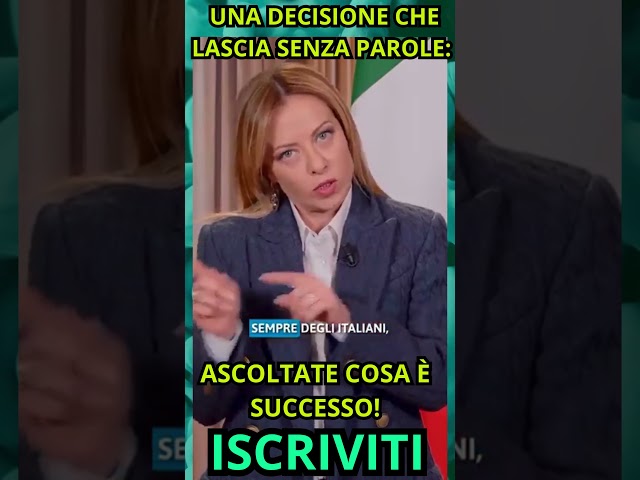 UNA DECISIONE CHE LASCIA SENZA PAROLE ASCOLTATE COSA È SUCCESSO!