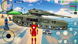 Iron Rope Hero Gangster Crime and Military Tank in Open World Game - Android Gameplay screenshot 3