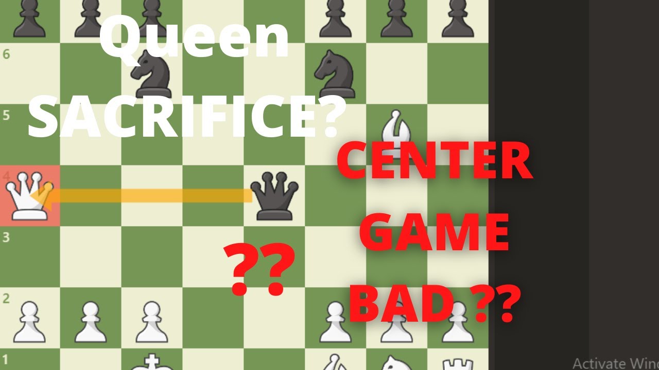 Center Game Chess opening | Top Aggressive opening | Queen Trap | Trap No. 1 .
