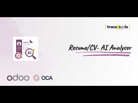 Resume/CV AI Analyser for Odoo 19 | AI Resume Screening | Candidate Scoring / Recruitment Automation