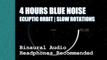 4 Hours Blue Noise | Ecliptic Orbit | Slow Rotations | Orbit Noise Series