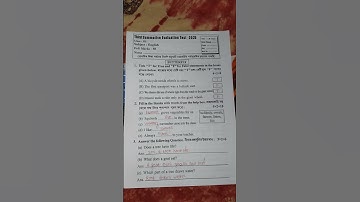 class 3 english 3rd unit test 2025 // class 3 english final exam question 2025 // class 3 engraji