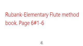 Rubank-Elementary Flute method book. Page 6 #1-6