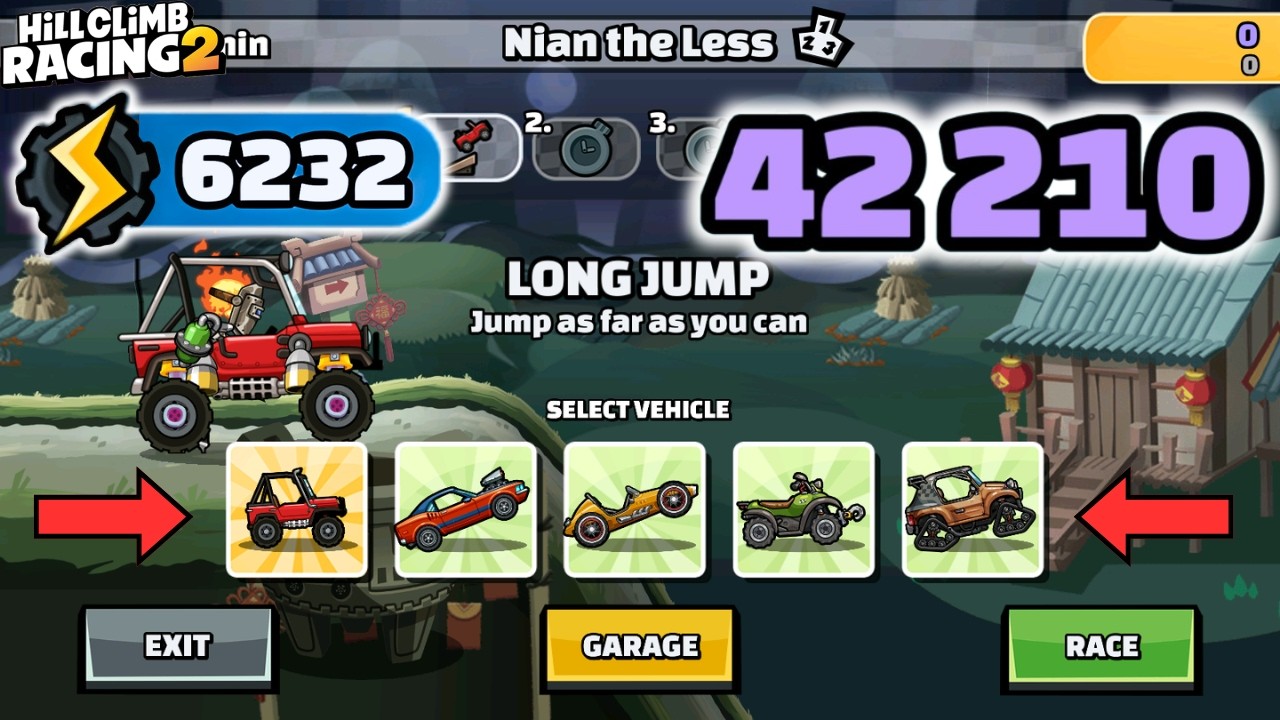 42210 очков (6232gp) в командном заезде NIAN THE LESS - Лучшие заезды - Гонки по подъему на холм 2