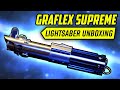 Skywalker graflex lightsaber unboxing  korbanth graflex supreme