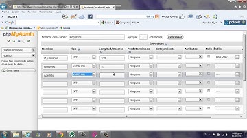 Creacion de base de datos en Wampserver