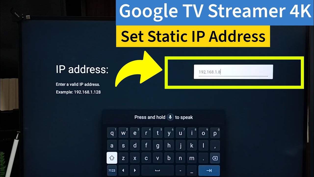 Google TV Streamer 4K | How to Set Static IP Address - YouTube