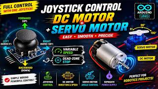 Control DC Motor and Servo with Joystick using L293D Motor Driver