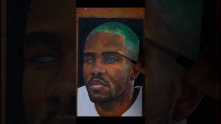 A short demo of how I turned trash into treasure #frankocean #art #acrylicpainting #shorts  #viral