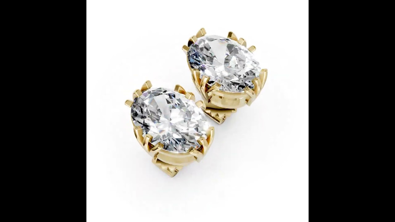 Oval Brilliant Lab Grown Diamond Stud Earrings