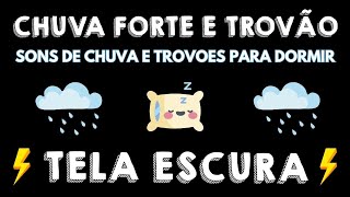 O melhor Barulho de CHUVA com trovões no Telhado para Dormir ⚡ Chuva Relaxante na Floresta Nebulosa