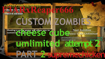 call of duty world at war custom zombies: cheese cube unlimited attempt 2 part 1