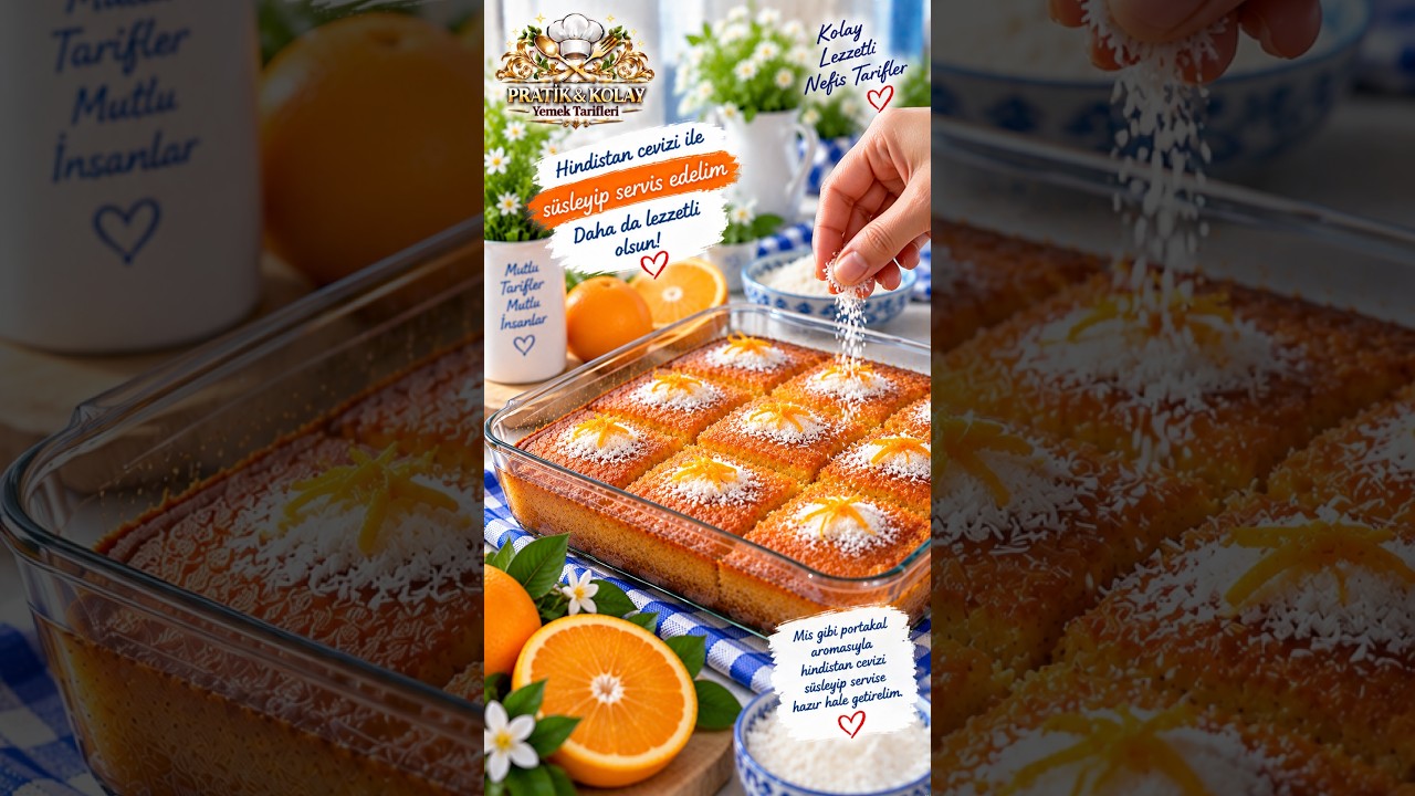 Portakallı Islak Kek Tarifi! Sosunu İçine Çekiyor, Yumuşacık ve Nefis #kek #tatlı #food #recipe