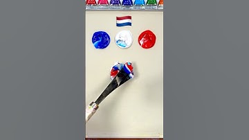 What color do mixed flags make? (part 4) #paintmixing #colormixing #satisfyingart #asmart #tapping