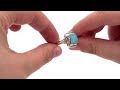 Tq Milk Glass SG Double Bezel Split Band Ring 