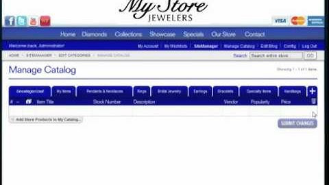 Manage Catalog, remove item.wmv