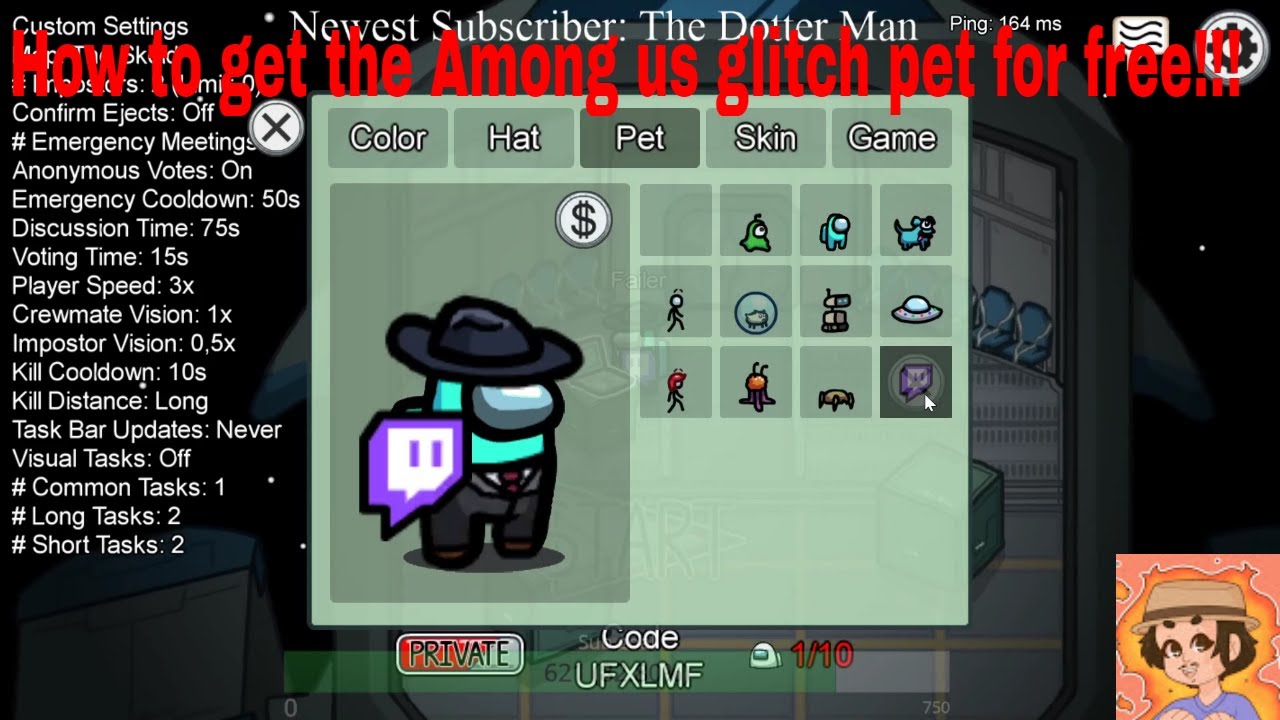 How to get the Twitch pet in Among us, for free!!! YouTube