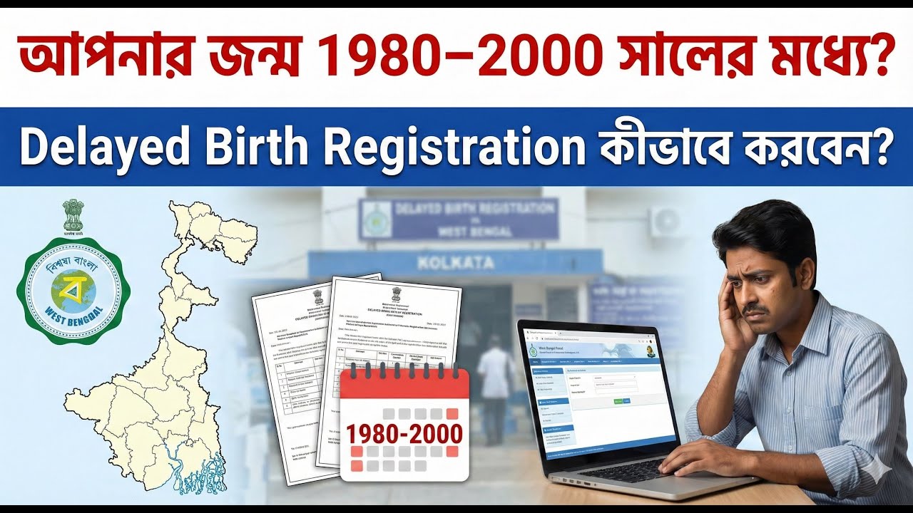 “আপনার জন্ম 1980–2000 সালের মধ্যে? West Bengal-এ Delayed Birth Registration করবেন কীভাবে? দেখেনিন!”