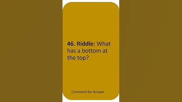 What has a bottom at the top?