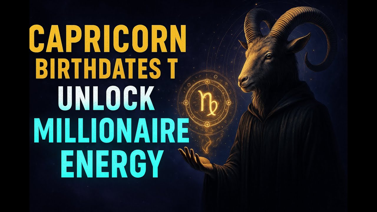 CAPRICORN ♑ BORN ON THESE DATES YOUR MILLIONAIRE DESTINY IS ALREADY WRITTEN — BUT FEW SEE THE SIGNS