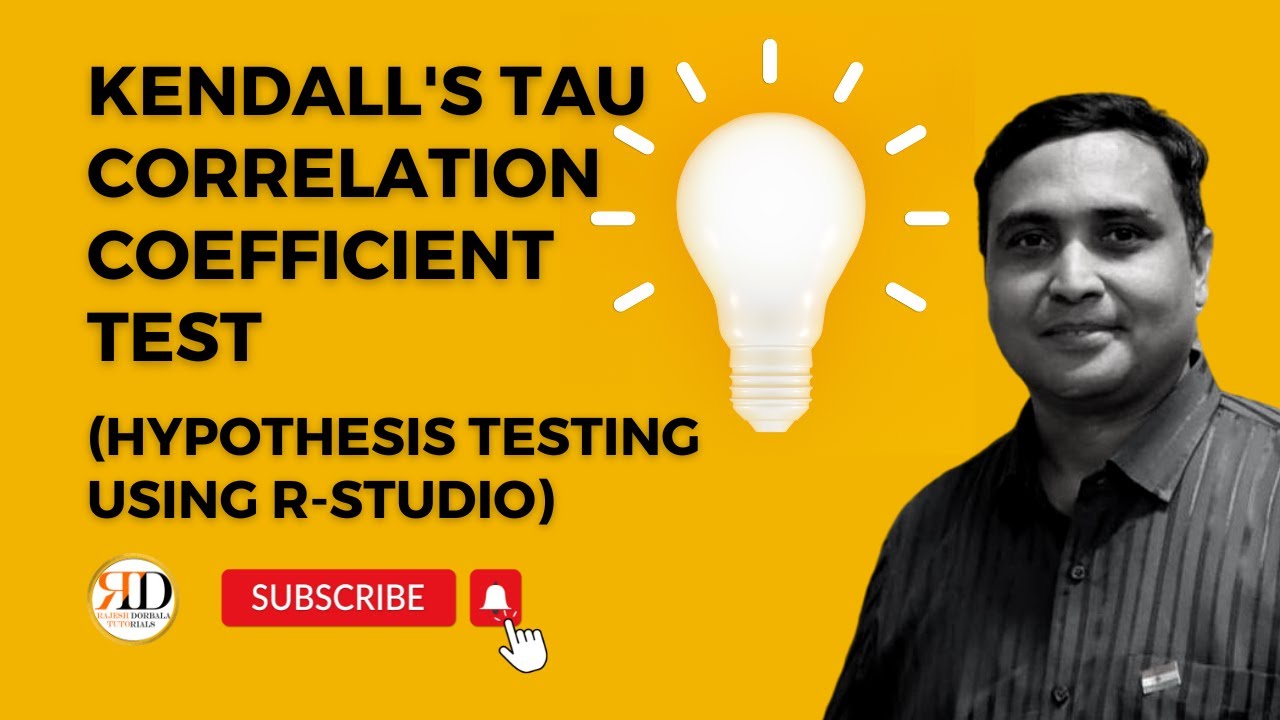 Kendall's Tau Correlation Coefficient Test (Hypothesis Testing Using R Studio) YouTube