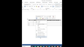 Centrer le contenu des cellules sur WORD
