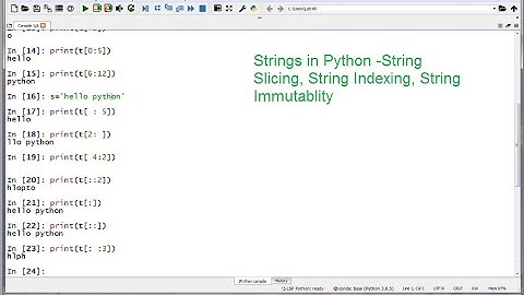 16. Strings in Python |String slicing, Immutability, String Indexing & Accessing |#learnpython