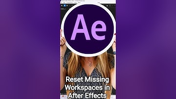 How to Reset & Restore Missing Panels and Workspaces in After Effects | Adobe After Effects Tutorial