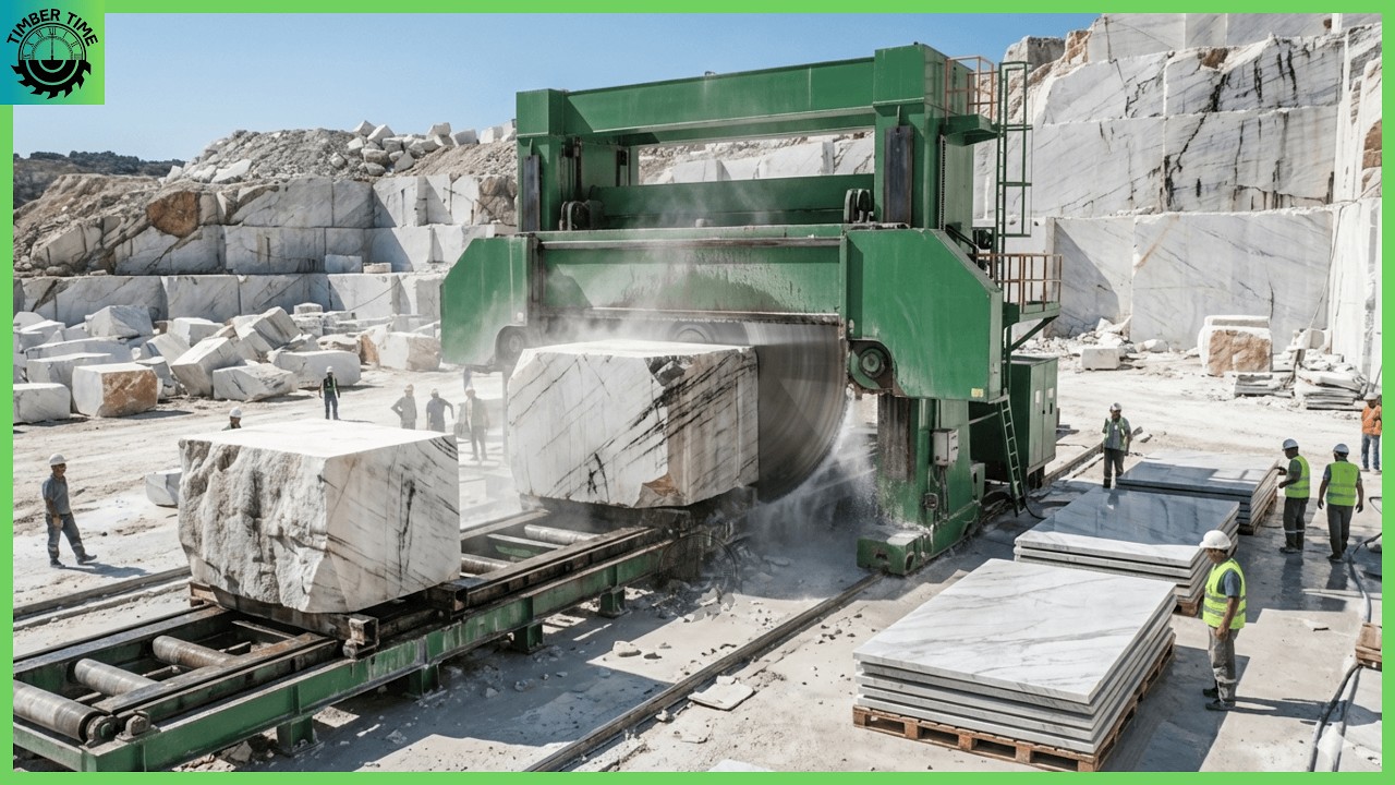 Inside the Massive Stone Factory – How Marble Rock Is Manufactured Into Luxury Furniture