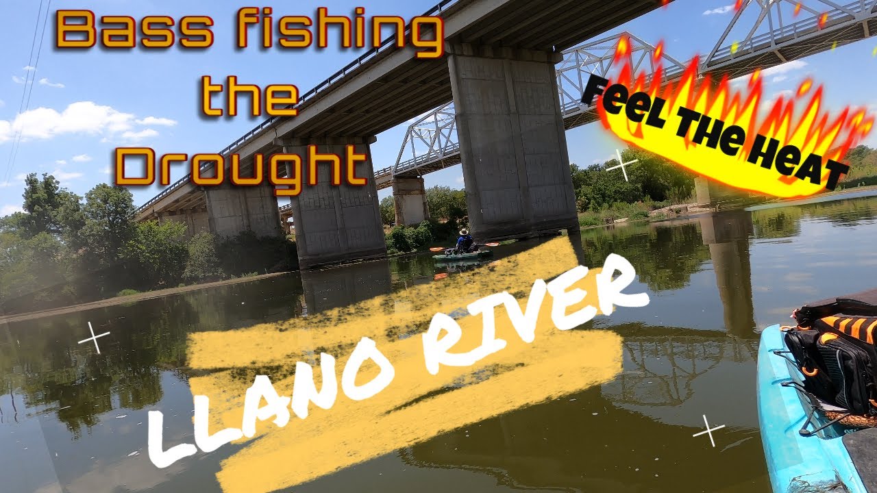 BASS FISHING THE DROUGHT, LLANO RIVER, TEXAS #texasbassfishing #creek #river #summer23 #tripledigit