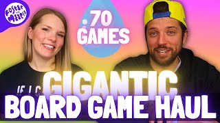 GIGANTIC Board Game Haul | 70 Games | Board Games & Brew