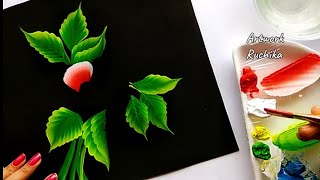 Flower Painting Tutorial | One Stroke Flower Painting | Acrylic Painting Tutorial