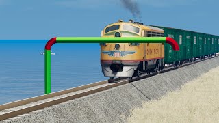 Trains vs Low Pipes Crashes 7 - BeamNG.Drive | BeamNG High Speed