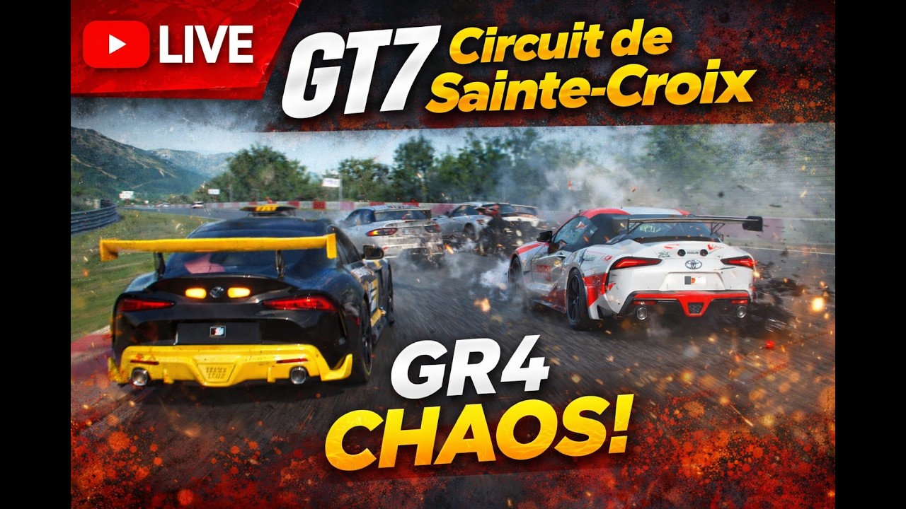 🔴GT7 LIVE | GR4 Chaos at Circuit de Sainte-Croix – Survive the Race 🔴
