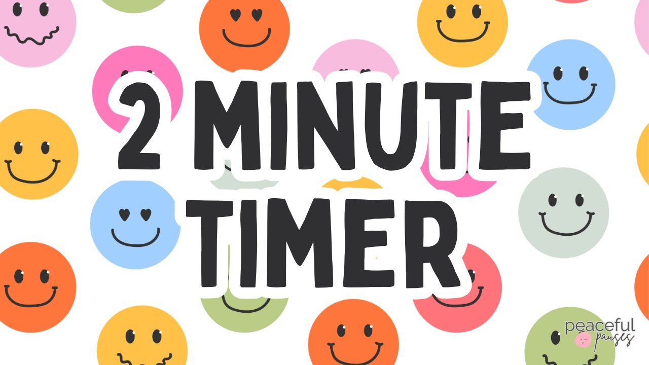 2 Minute Countdown Timer with Relaxing Music | Focus, Study, Classroom ...