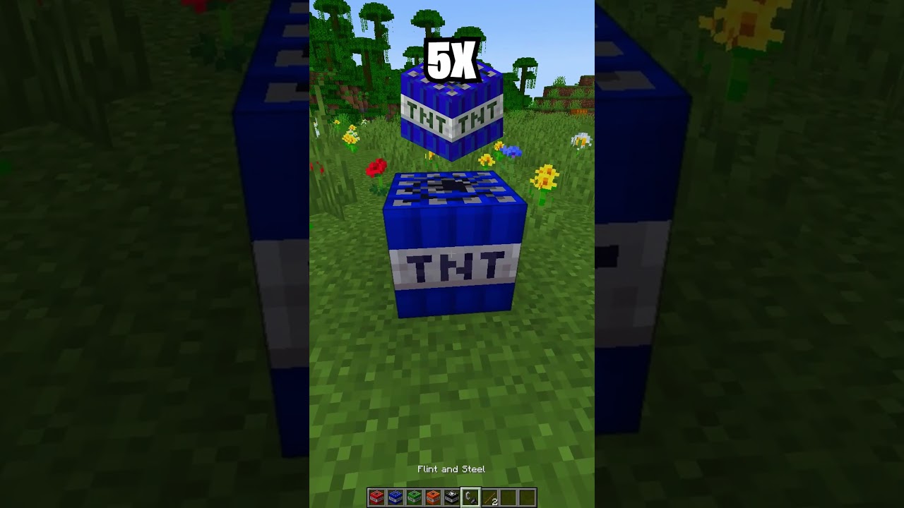 Minecraft TNT 1x vs 5x vs 20x 💥 