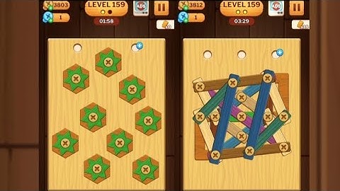 Screw Puzzle: Wood Nut & Bolt - Level 159