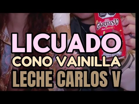 2 Conos de Vainilla + Leche Carlos V = 😎🤙🏻✨#licuado #malteada #shake #smoothie #cono #helado #receta