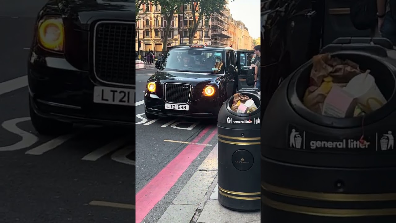 Traditional British London Taxi Cab Car In London Uk 
